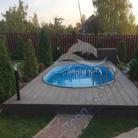 Бассейн Лагуна ТМ247 овальный вкапываемый 5,5 х 3,05 х 1,25 м Бассейн Лагуна ТМ247 овальный вкапываемый 5,5 х 3,05 х 1,25 м