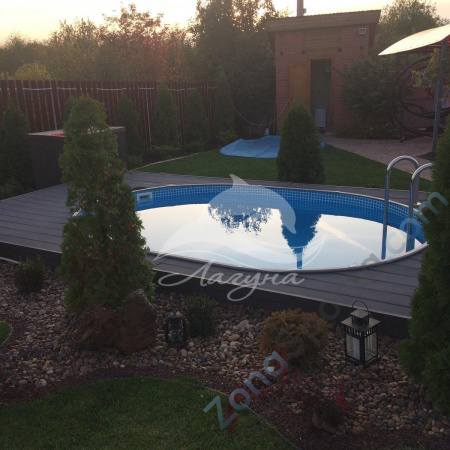 Бассейн Лагуна ТМ247 овальный вкапываемый 5,5 х 3,05 х 1,25 м Бассейн Лагуна ТМ247 овальный вкапываемый 5,5 х 3,05 х 1,25 м