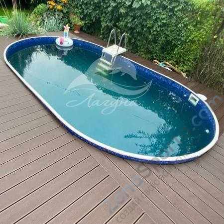 Бассейн Лагуна ТМ248 овальный вкапываемый 6,4 х 3,05 х 1,25 м Бассейн Лагуна ТМ248 овальный вкапываемый 6,4 х 3,05 х 1,25 м