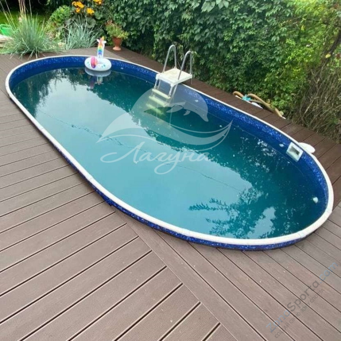 Бассейн Лагуна ТМ828 овальный вкапываемый 5 х 3 х 1.25 м Бассейн Лагуна ТМ828 овальный вкапываемый 5 х 3 х 1.25 м