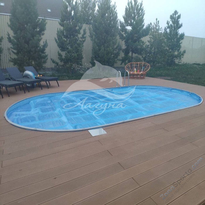 Бассейн Лагуна ТМ828 овальный вкапываемый 5 х 3 х 1.25 м Бассейн Лагуна ТМ828 овальный вкапываемый 5 х 3 х 1.25 м