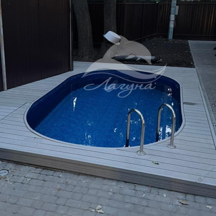 Бассейн Лагуна ТМ828 овальный вкапываемый 5 х 3 х 1.25 м Бассейн Лагуна ТМ828 овальный вкапываемый 5 х 3 х 1.25 м