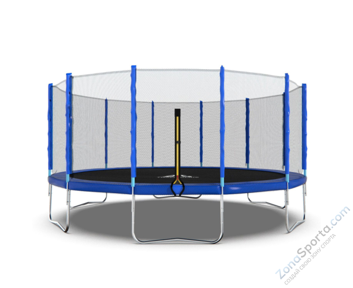 Батут DFC Trampoline Fitness с сеткой 16ft Синий