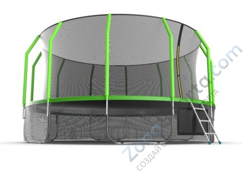 Батут Evo Jump Cosmo 16ft (Green) с нижней сетью Батут Evo Jump Cosmo 16ft (Green) с нижней сетью