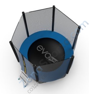 Батут Evo Jump External 6ft (Blue) с нижней сетью Батут Evo Jump External 6ft (Blue) с нижней сетью