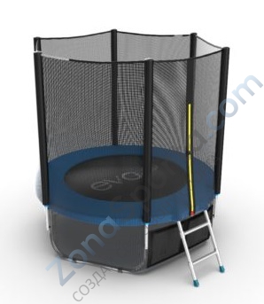 Батут Evo Jump External 6ft (Blue) с нижней сетью Батут Evo Jump External 6ft (Blue) с нижней сетью