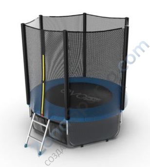Батут Evo Jump External 6ft (Blue) с нижней сетью Батут Evo Jump External 6ft (Blue) с нижней сетью