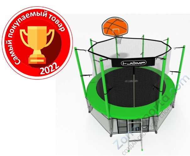 Батут i-Jump Basket 16ft green