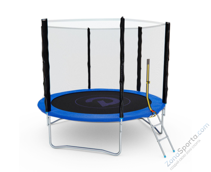Батут с сеткой DFC Pelpo 10ft с лестницей, Blue Батут с сеткой DFC Pelpo 10ft с лестницей, Blue