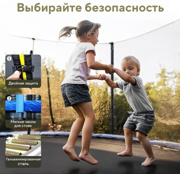 Батут с защитной сеткой Perfetto Sport Activity 14 диаметр 4,3 м синий Батут с защитной сеткой Perfetto Sport Activity 14 диаметр 4,3 м синий
