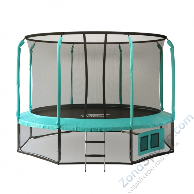 Батут с защитной сеткой Eclipse Space Green 14FT