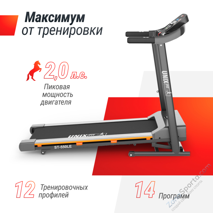 Беговая дорожка Unix Fit ST-550LE Беговая дорожка Unix Fit ST-550LE