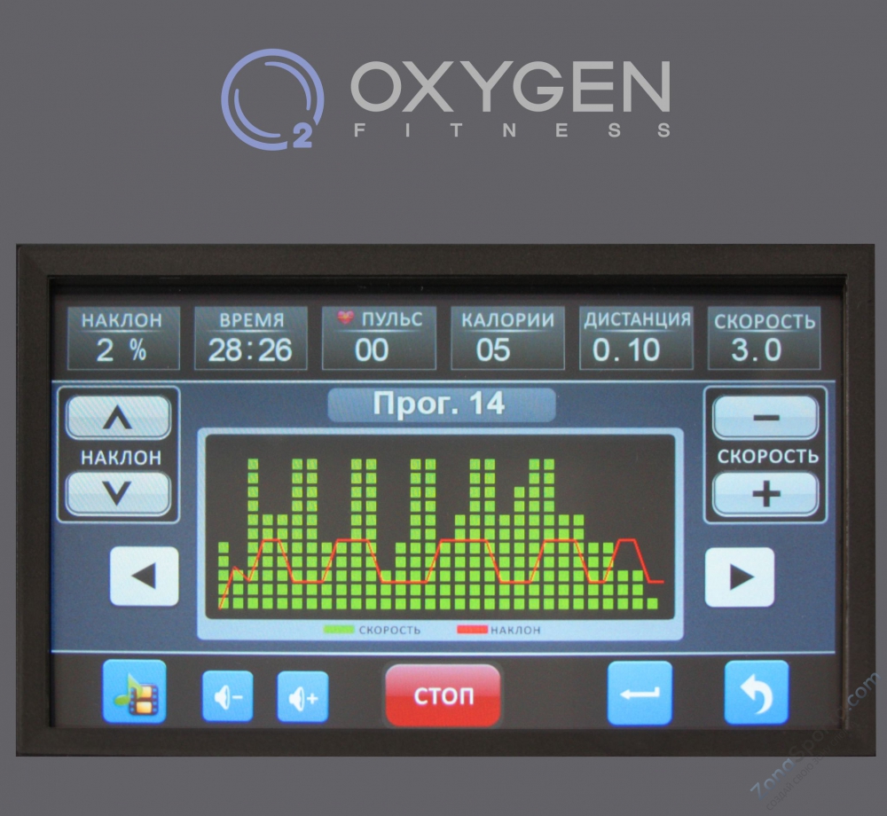 Беговая дорожка Oxygen Plasma III LC TFT HRC Беговая дорожка Oxygen Plasma III LC TFT HRC