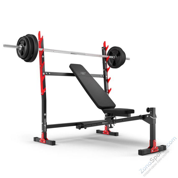 Cкамья для жима лежа с регулируемым углом наклона, с отрицательным углом наклона Marbo Sport MH-L107 2.0 Cкамья для жима лежа с регулируемым углом наклона, с отрицательным углом наклона Marbo Sport MH-L107 2.0