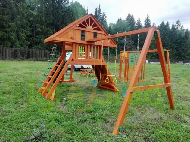 Деревянная детская площадка для дачи Igragrad Крепость Фани Deluxe Деревянная детская площадка для дачи Igragrad Крепость Фани Deluxe