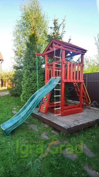 Деревянная детская площадка для дачи Igragrad Панда Фани Tower Деревянная детская площадка для дачи Igragrad Панда Фани Tower