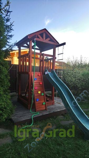 Деревянная детская площадка для дачи Igragrad Панда Фани Tower Деревянная детская площадка для дачи Igragrad Панда Фани Tower