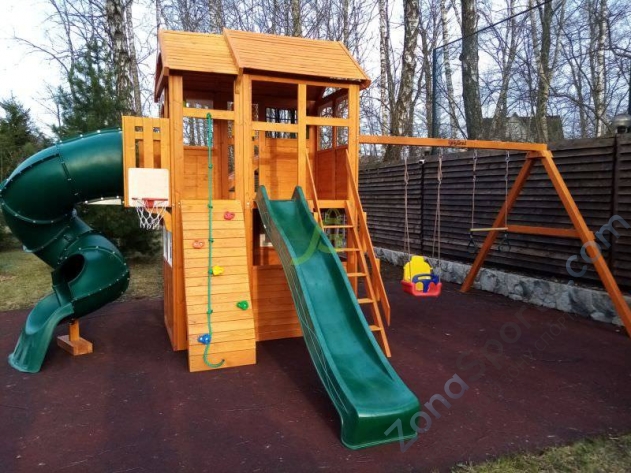 Детская площадка IgraGrad Клубный домик Макси с трубой Luxe Детская площадка IgraGrad Клубный домик Макси с трубой Luxe