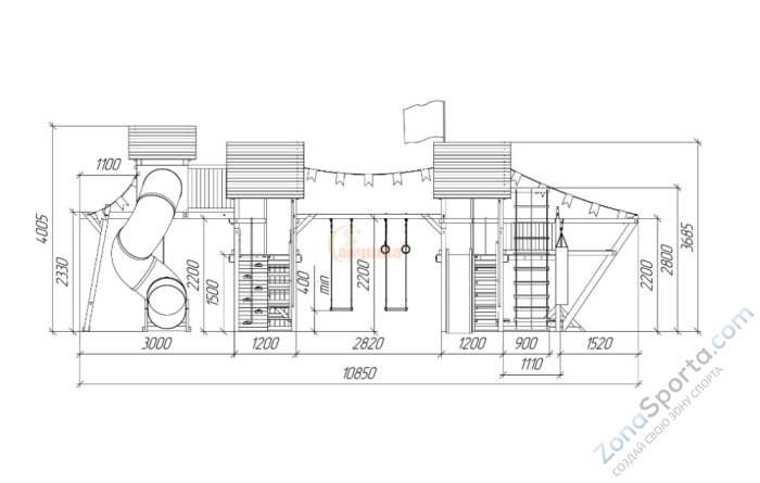 Детская площадка Савушка Люкс 1 Детская площадка Савушка Люкс 1