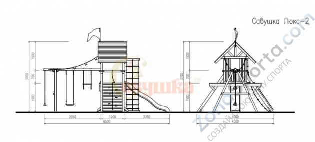 Детская площадка Савушка Люкс 2 Детская площадка Савушка Люкс 2