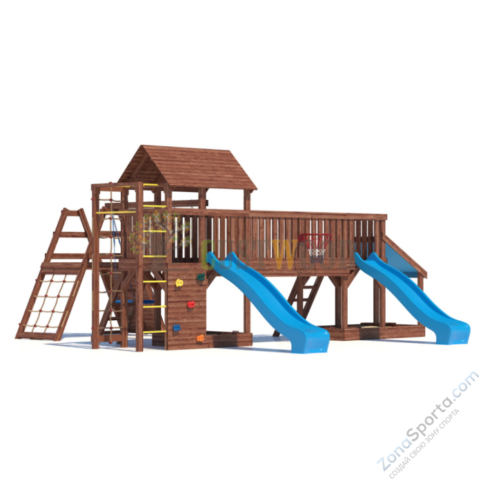 Детская деревянная игровая площадка для улицы дачи CustWood Scout SC12 Детская деревянная игровая площадка для улицы дачи CustWood Scout SC12