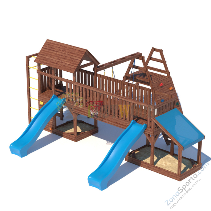 Детская деревянная игровая площадка для улицы дачи CustWood Scout SC12 Детская деревянная игровая площадка для улицы дачи CustWood Scout SC12