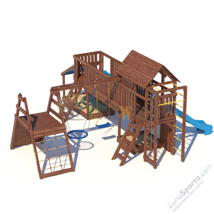 Детская деревянная игровая площадка для улицы дачи CustWood Scout SC12 Детская деревянная игровая площадка для улицы дачи CustWood Scout SC12