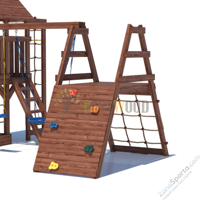 Детская деревянная игровая площадка для улицы дачи CustWood Scout SC12 Детская деревянная игровая площадка для улицы дачи CustWood Scout SC12