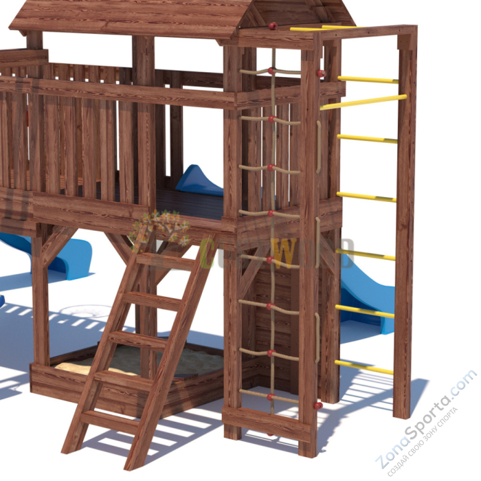 Детская деревянная игровая площадка для улицы дачи CustWood Scout SC12 Детская деревянная игровая площадка для улицы дачи CustWood Scout SC12