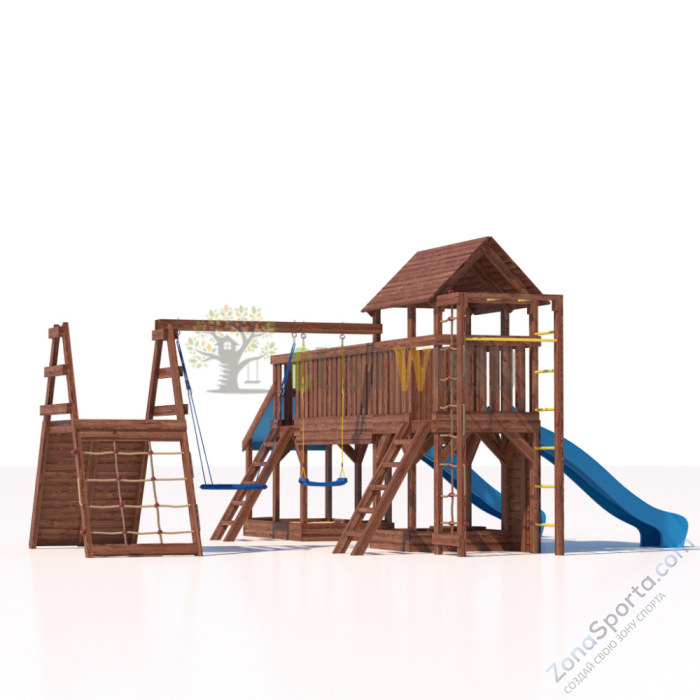 Детская деревянная игровая площадка для улицы дачи CustWood Scout SC12 Детская деревянная игровая площадка для улицы дачи CustWood Scout SC12