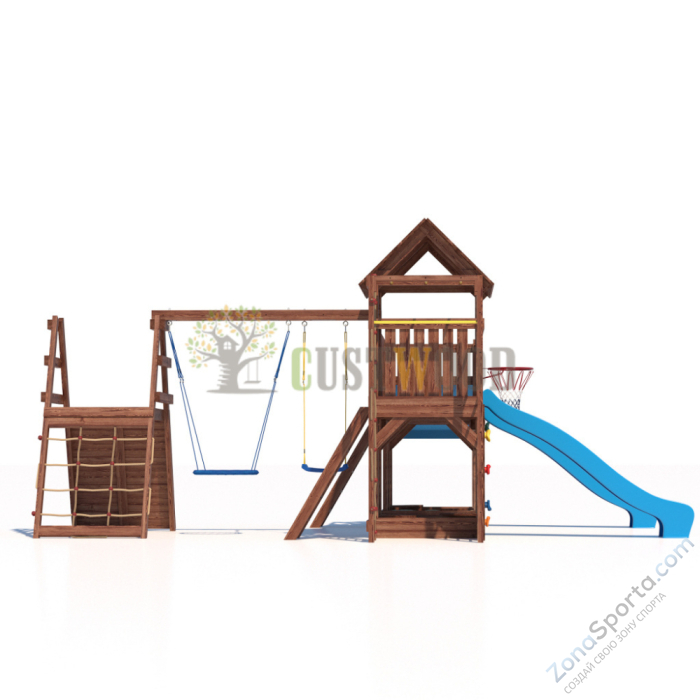 Детская деревянная игровая площадка для улицы дачи CustWood Scout SC12 Детская деревянная игровая площадка для улицы дачи CustWood Scout SC12