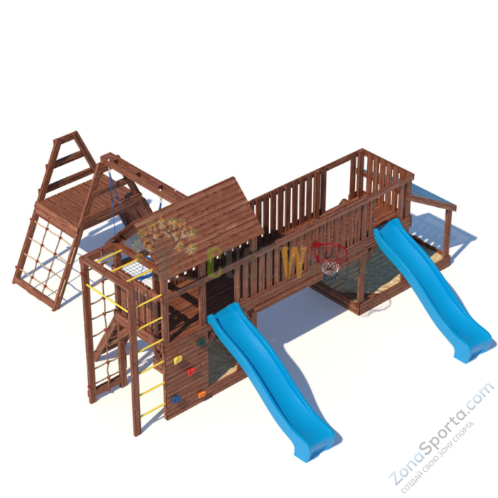 Детская деревянная игровая площадка для улицы дачи CustWood Scout SC12 Детская деревянная игровая площадка для улицы дачи CustWood Scout SC12