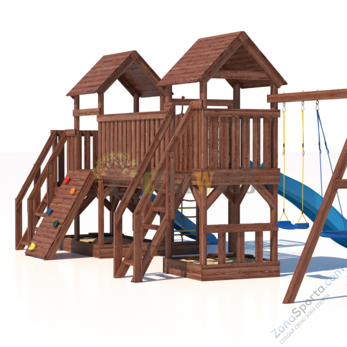 Детская деревянная игровая площадка для улицы дачи CustWood Scout SC13 Детская деревянная игровая площадка для улицы дачи CustWood Scout SC13