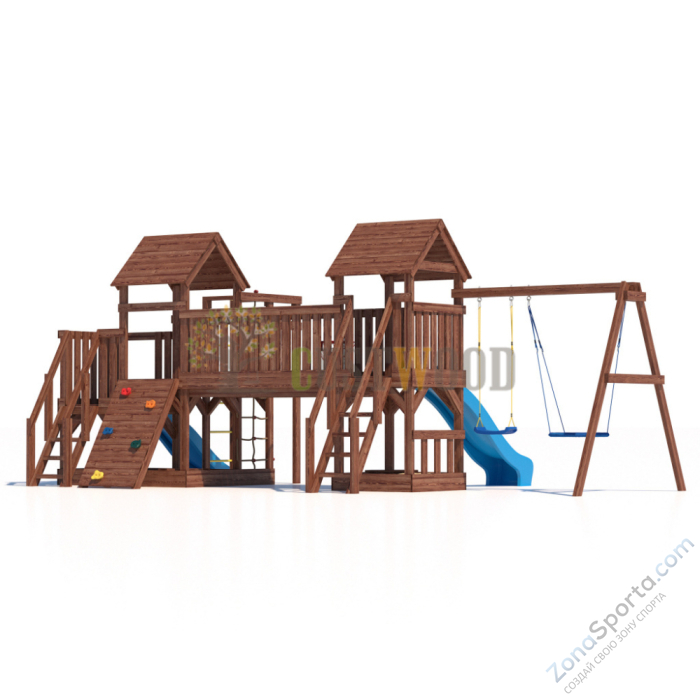 Детская деревянная игровая площадка для улицы дачи CustWood Scout SC13 Детская деревянная игровая площадка для улицы дачи CustWood Scout SC13