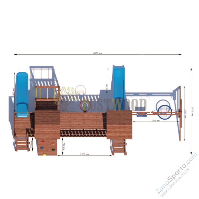 Детская деревянная игровая площадка для улицы дачи CustWood Scout SC13 Детская деревянная игровая площадка для улицы дачи CustWood Scout SC13