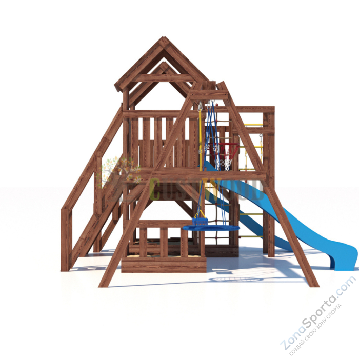 Детская деревянная игровая площадка для улицы дачи CustWood Scout SC13 Детская деревянная игровая площадка для улицы дачи CustWood Scout SC13