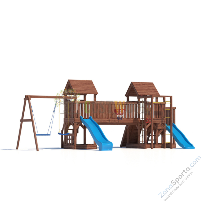 Детская деревянная игровая площадка для улицы дачи CustWood Scout SC13 Детская деревянная игровая площадка для улицы дачи CustWood Scout SC13