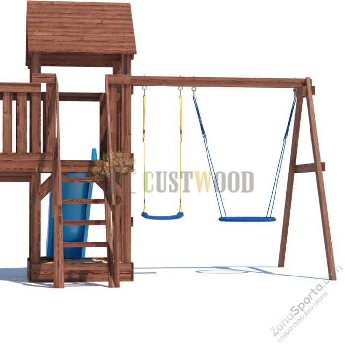 Детская деревянная игровая площадка для улицы дачи CustWood Scout SC13 Детская деревянная игровая площадка для улицы дачи CustWood Scout SC13