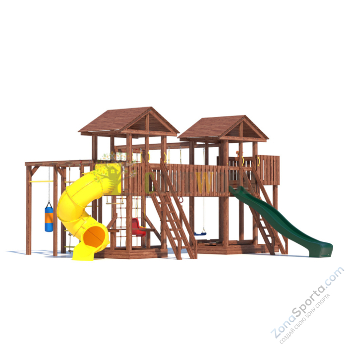 Детская деревянная игровая площадка для улицы дачи CustWood Active 14 Детская деревянная игровая площадка для улицы дачи CustWood Active 14