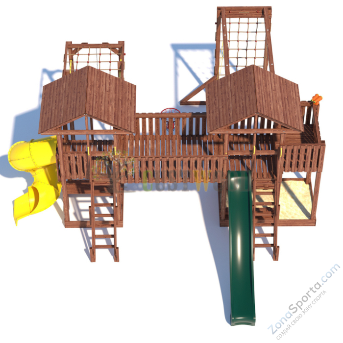 Детская деревянная игровая площадка для улицы дачи CustWood Active 14 Детская деревянная игровая площадка для улицы дачи CustWood Active 14