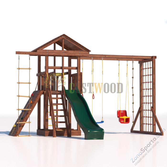 Детская деревянная игровая площадка для улицы дачи CustWood Active 3 Детская деревянная игровая площадка для улицы дачи CustWood Active 3