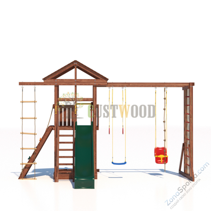 Детская деревянная игровая площадка для улицы дачи CustWood Active 3 Детская деревянная игровая площадка для улицы дачи CustWood Active 3