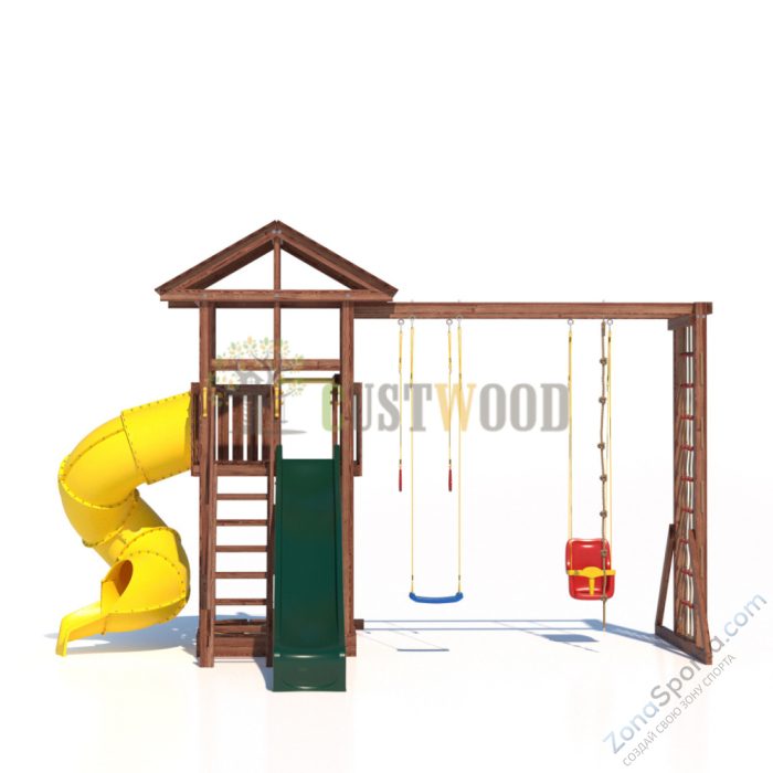 Детская деревянная игровая площадка для улицы дачи CustWood Active 8 Детская деревянная игровая площадка для улицы дачи CustWood Active 8