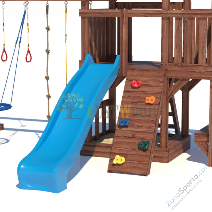 Детская деревянная игровая площадка для улицы дачи CustWood Scout SC10 с деревянной крышей Детская деревянная игровая площадка для улицы дачи CustWood Scout SC10 с деревянной крышей