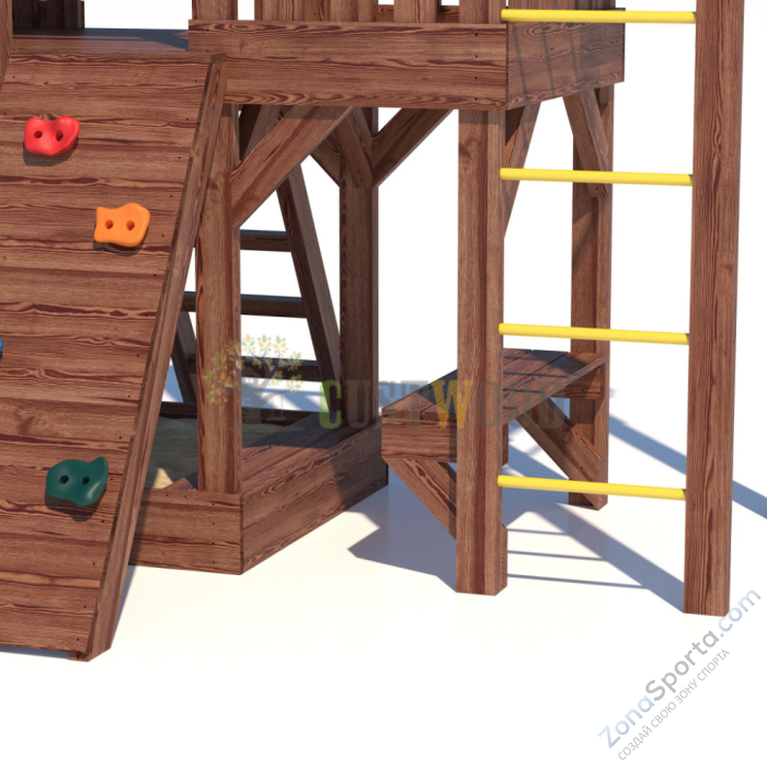 Детская деревянная игровая площадка для улицы дачи CustWood Scout SC10 с деревянной крышей Детская деревянная игровая площадка для улицы дачи CustWood Scout SC10 с деревянной крышей