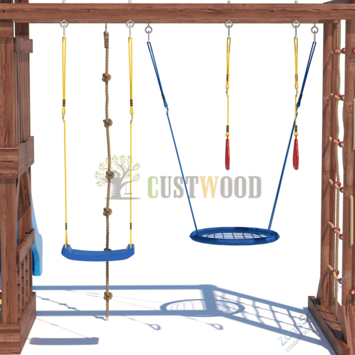 Детская деревянная игровая площадка для улицы дачи CustWood Scout SC10 с деревянной крышей Детская деревянная игровая площадка для улицы дачи CustWood Scout SC10 с деревянной крышей