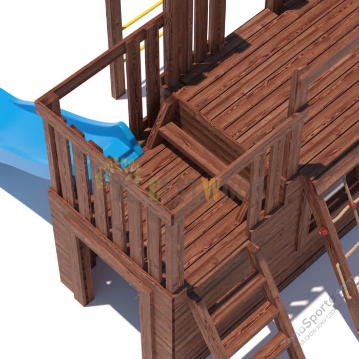 Детская деревянная игровая площадка для улицы дачи CustWood Scout SC11 Детская деревянная игровая площадка для улицы дачи CustWood Scout SC11
