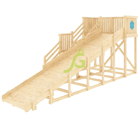 Детская деревянная зимняя горка IgraGrad Snow Fox скат 5.9 м без окраски Детская деревянная зимняя горка IgraGrad Snow Fox скат 5.9 м без окраски