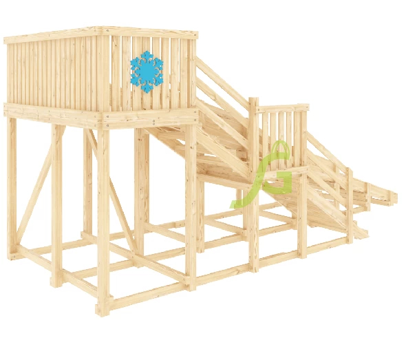 Детская деревянная зимняя горка IgraGrad Snow Fox скат 5.9 м без окраски Детская деревянная зимняя горка IgraGrad Snow Fox скат 5.9 м без окраски