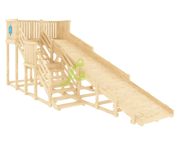 Детская деревянная зимняя горка IgraGrad Snow Fox скат 5.9 м без окраски Детская деревянная зимняя горка IgraGrad Snow Fox скат 5.9 м без окраски